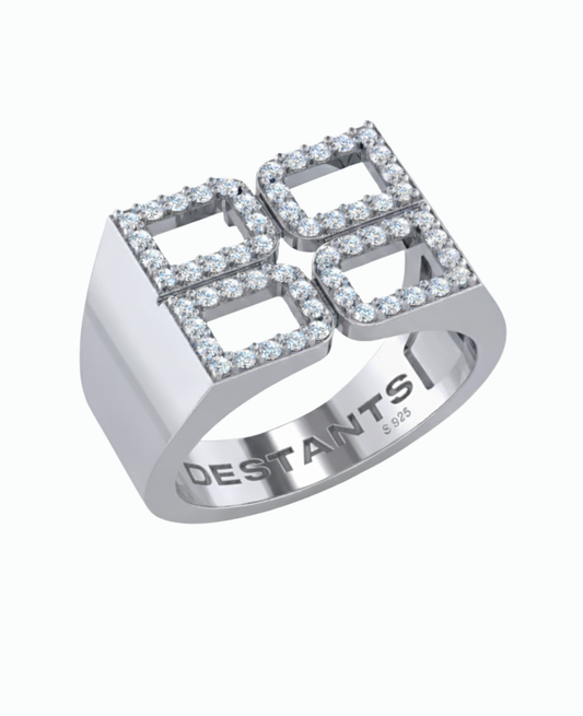 4D LOGO RING BEDAZZLED