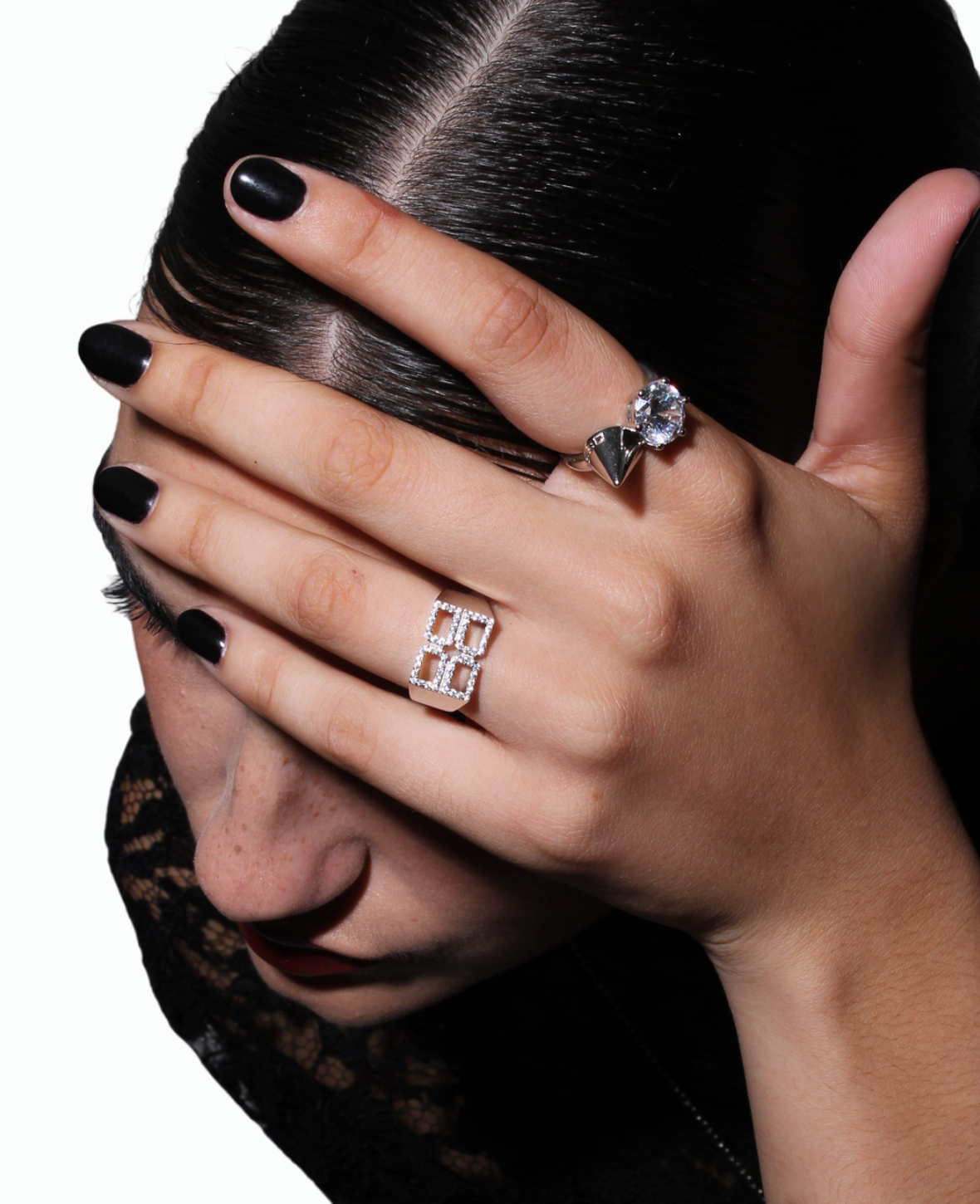 4D LOGO RING BEDAZZLED