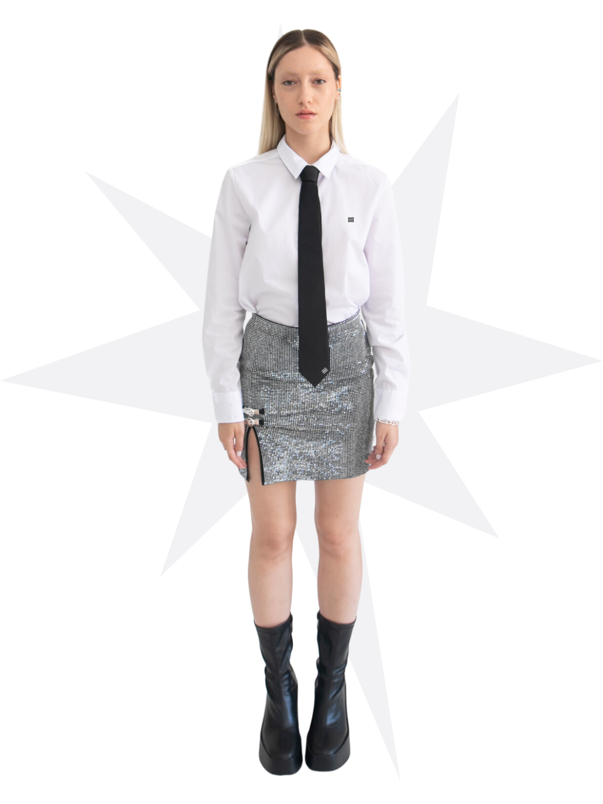 Business skirt - silver