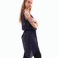 ASYMMETRIC SHEER BLOUSE IN PURPLE TARTAN