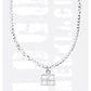 4D CHARM LOGO NECKLACE