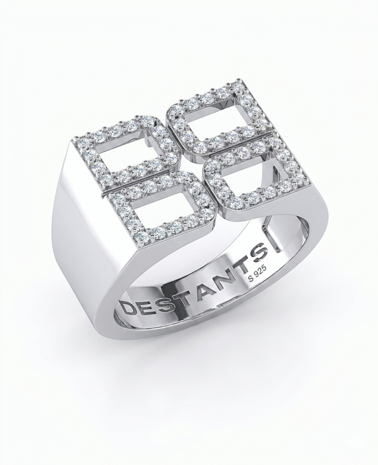 4D LOGO RING BEDAZZLED