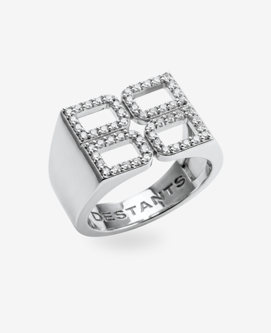 4D LOGO RING BEDAZZLED
